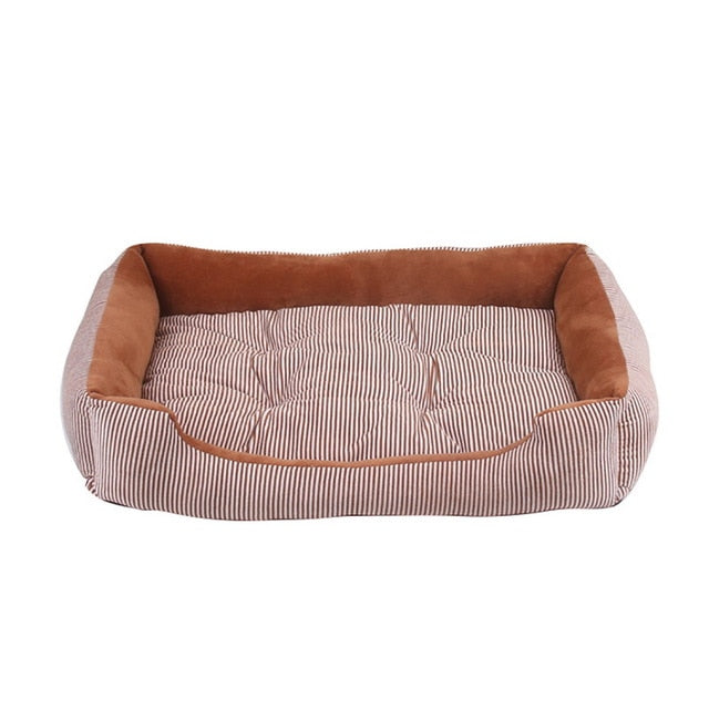 6 Size Pet Bed Dog Warm Pad Winter Mat Striped Pet Products Small Medium Large Big Size Easy to Clean Kennel Waterproof Pet Nest