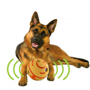 Dog Toy Fun Giggle Sounds Ball Pet Cat Dog Toys Silicon Jumping Interactive Toy Training Ball For Small Large Dogs