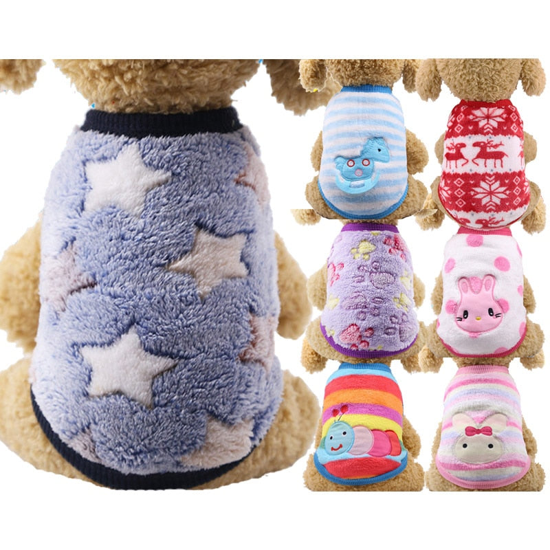 pawstrip Small Dog Clothes Warm Winter Dog Coat Cotton Fleece Puppy Clothes Puppy Vest Clothing French Bulldog Chihuahua  XXS-XL
