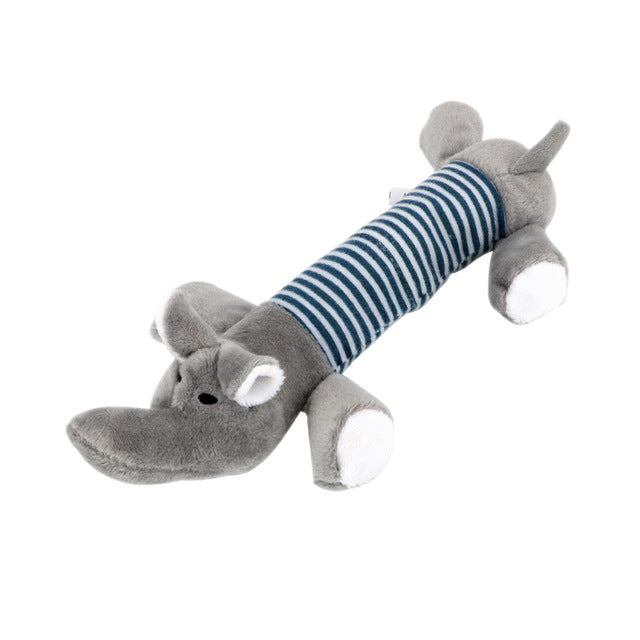 HILIFE Funny Plush Toys Dog Cat Fleece Toys Durability Squeak Chew Sound Dolls Elephant Duck Pig Fit for All Pets Pet Products