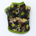 Warm Fleece Pet Dog Clothes Cute Skull Printed Pet Coat Puppy Dogs Shirt Jacket French Bulldog Pullover Camouflage Dog Clothing