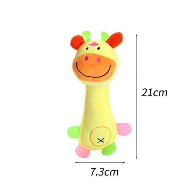 Cute Pet Dog Cat Plush Squeak Sound Dog Toys Funny Fleece Durability Chew Molar Toy Fit for All Pets Elephant Duck Pig