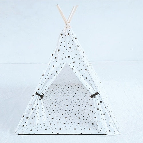 Portable Dog Tent Pet Teepee Foldable Cat Tent Dog Kennel Puppy Bed House Washable Cushion Contain Super Thick Mats