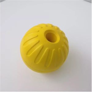 Indestructible teeth rubber bite funny puppy training ball chew toys play go get solid with carrier rope dog pet