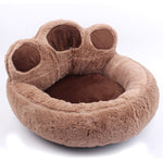 Cute Winter Warm Fleece Dog Bed Round Small Medium Large Dog Beds Extra Large Pet Plush Mats Soft Bear Paw Shaped Cats House