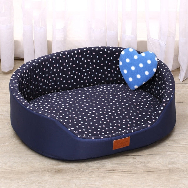 dog bed House sofa Kennel Soft Fleece Pet Dog Cat Warm Dot Pattern Top Quality dog beds mats cama para cachorro Bed For Cats