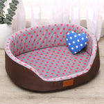 dog bed House sofa Kennel Soft Fleece Pet Dog Cat Warm Dot Pattern Top Quality dog beds mats cama para cachorro Bed For Cats