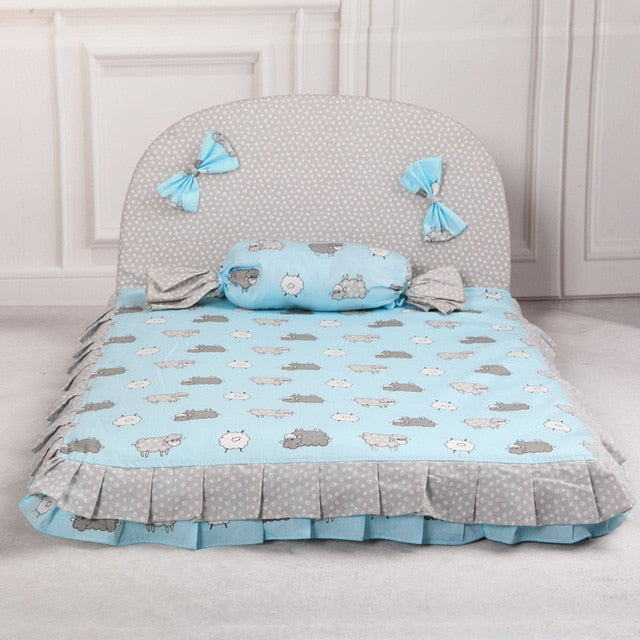 2019 Dog Lovely Bed Comfortable Warm Pet House Print Fashion Cushion for pet Sofa Kennel Top Quality Puppy Mat Pad Bed