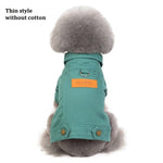 Luxury Winter Dog Jacket Puppy Dog Clothes Pet Outfits Dog Denim Coat Jeans Costume Chihuahua Poodle Bichon Pet Clothing 35S1