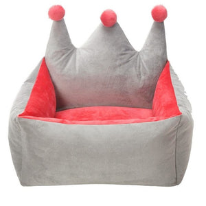 Pet Cat Dog Bed Cute Crown Shape Suitable for Small and Medium Dogs Cat Bed Bite Detachable and Washable Warm Winter Teddy Nest