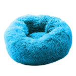 New Pet Dog Bed Comfortable Long Plush Round Small Beds Sofa Portable Comfortable and Warm Sleeping Bag Soft Puppy Kennel House