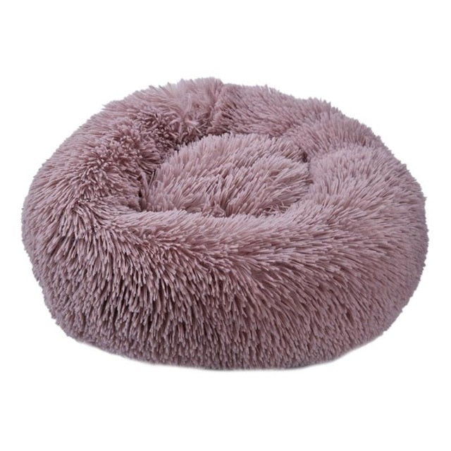 New Pet Dog Bed Comfortable Long Plush Round Small Beds Sofa Portable Comfortable and Warm Sleeping Bag Soft Puppy Kennel House