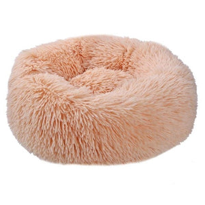 New Pet Dog Bed Comfortable Long Plush Round Small Beds Sofa Portable Comfortable and Warm Sleeping Bag Soft Puppy Kennel House