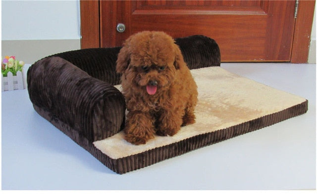 Luxury Large Dog Bed Sofa Dog Cat Pet Cushion For Big Dogs Washable Nest Cat Teddy Puppy Mat Kennel Square Pillow Pet House