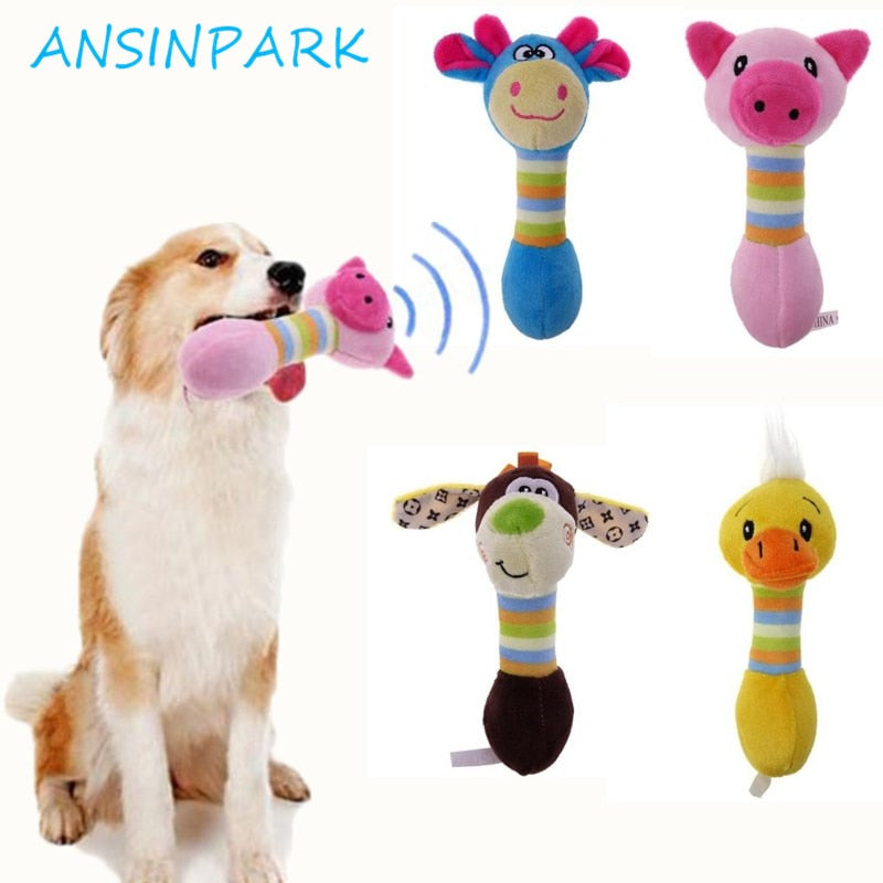 ANSINPARK pet plush dog toys cute pet dog chew toys animals will dog cat puppy toy toot squirrel dog chew squeak M888