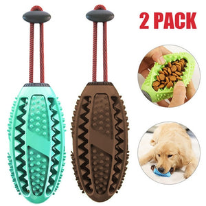 Dog Interactive Natural Rubber Ball Puppy Chew Toy Food Dispenser Ball Bite-Resistant Clean Teeth Pet Playing Balls Pet Dog Toys