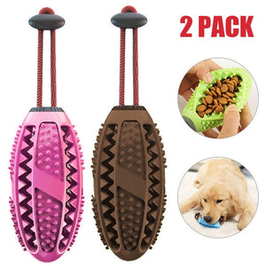 Dog Interactive Natural Rubber Ball Puppy Chew Toy Food Dispenser Ball Bite-Resistant Clean Teeth Pet Playing Balls Pet Dog Toys