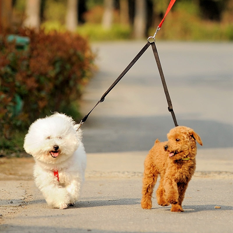 WALK 2 Two DOGS Leash COUPLER Double Twin Lead Walking Leash