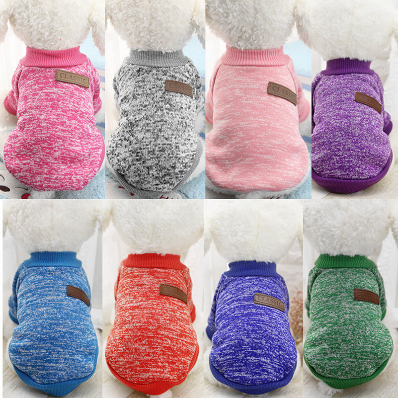 Dog Clothes For Small Dogs Soft Pet Dog Sweater Clothing For Dog Winter Chihuahua Clothes Classic Pet Outfit Ropa Perro 15S1